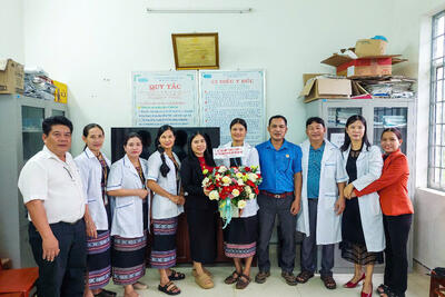Lãnh đạo xã Nghĩa Sơn thăm đơn vị y tế xã nhân kỷ niệm 70 năm ngày Thầy thuốc Việt Nam (27/02/1955-27/02/2025).